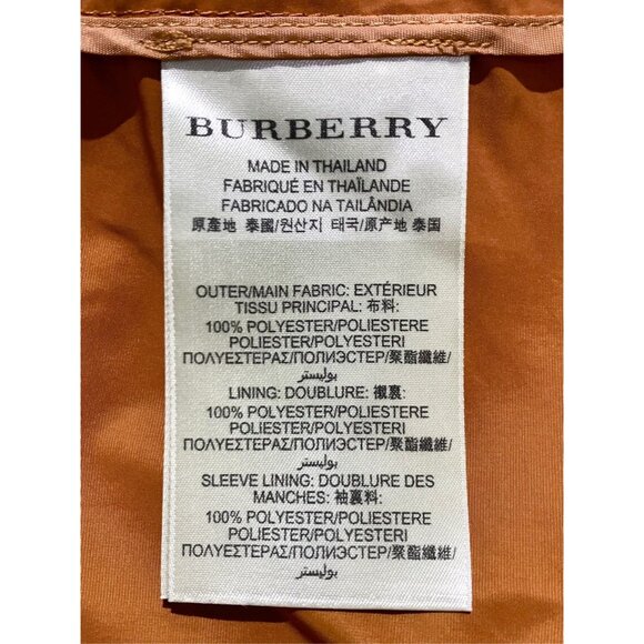 Burberry Brit Double-Breasted Orange Trench Coat With Belted Waist & Removable H - Picture 6 of 6